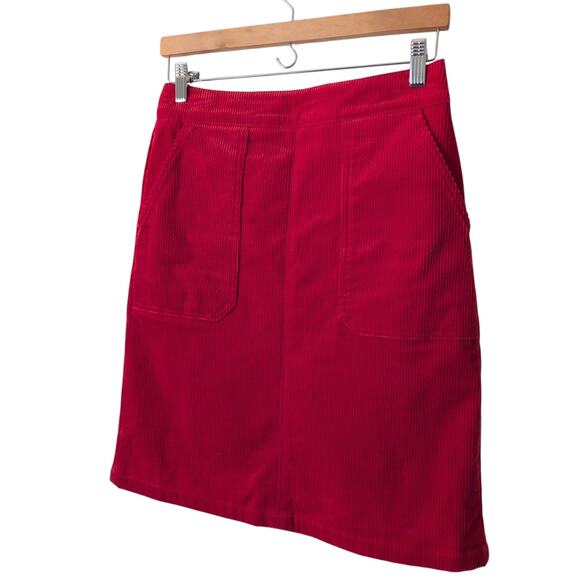 Boden Womens US 4L UK 8L Red Corduroy Knee Length High Rise - Picture 1 of 6